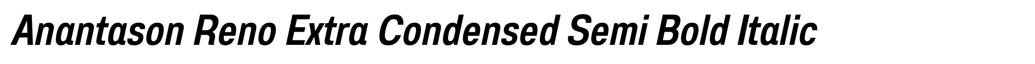 Anantason Reno Extra Condensed Semi Bold Italic image